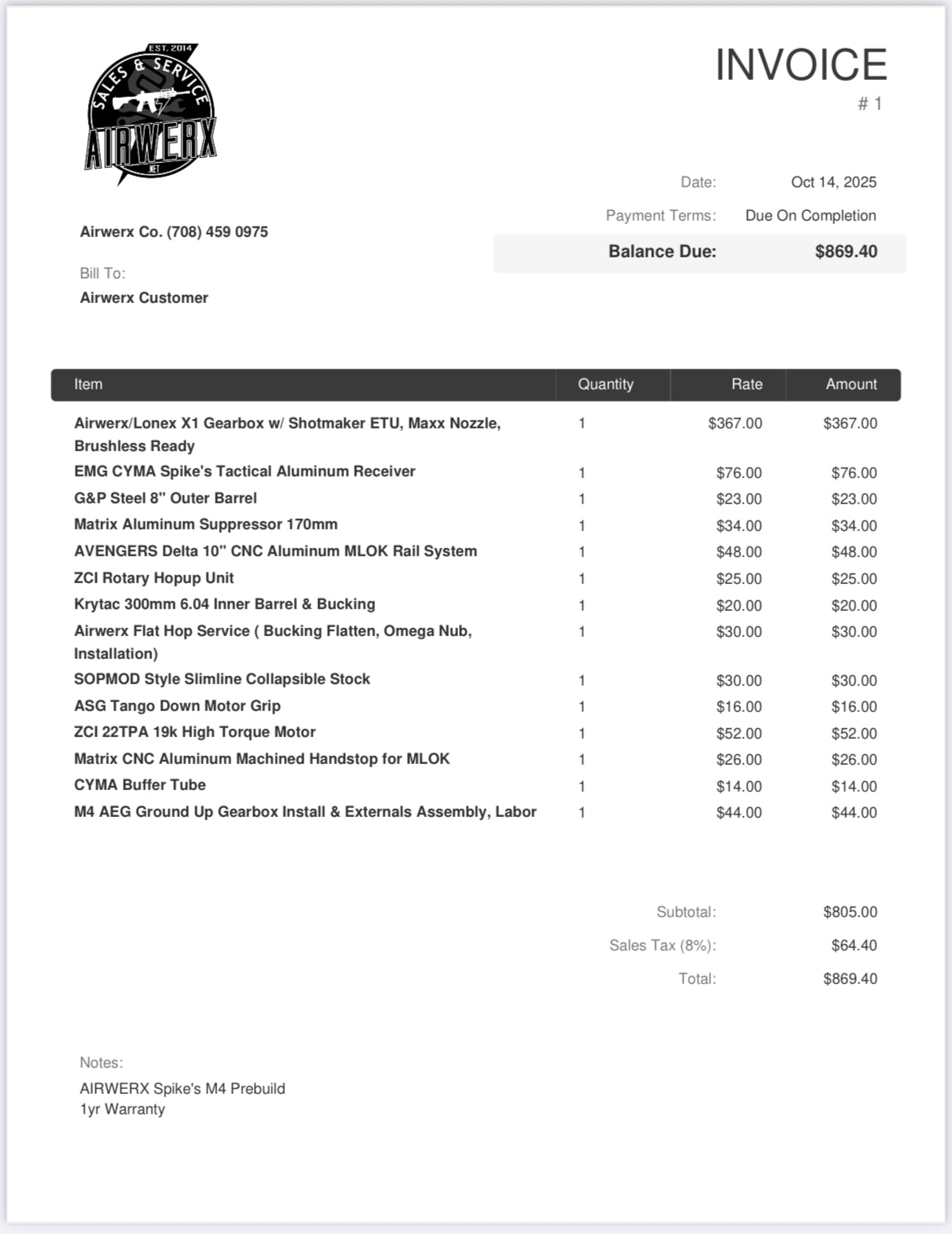 Spike's Tactical X1 AEG Prebuilt by Airwerx